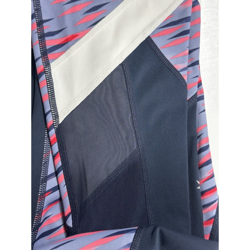 Athleta Electra Sonar 7/8 Tights Navy Blue Pink Athletic Yoga Pilates Size Small - Picture 11 of 11